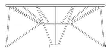 CONE-BTM TANK STAND 86" DIA 30