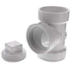 CPVC DWV C/O TEE W/ PLUG 4"