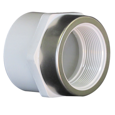 PVC FEM ADPT N40 1/4" S W/SS