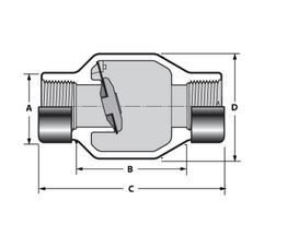 PVC/EPDM SWG CK VLV 4"T RFCD CLR