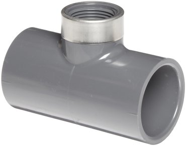 PVC RDC TEE N80 3/4X1/2" SXT SS