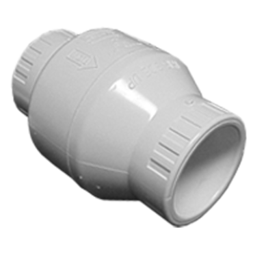 PVC/EPDM SWG CK VLV 1" S WHT