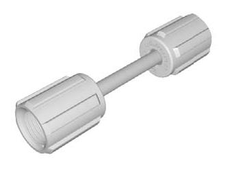 PFA UNION FLARE 3/8" X 3/8"