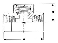 PFA MOLDED TEE 1/2"T