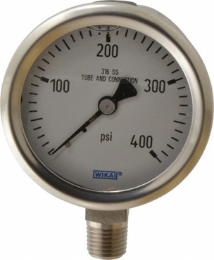 PRM PRESS GAUGE 400 PSI 2.5"FACE