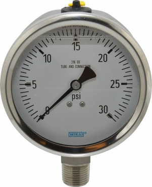 PRM PRESS GAUGE 30 PSI 4" FACE