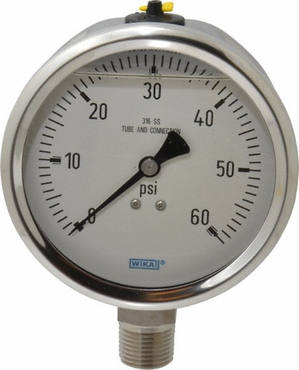 PRM PRESS GAUGE 60 PSI 4" FACE