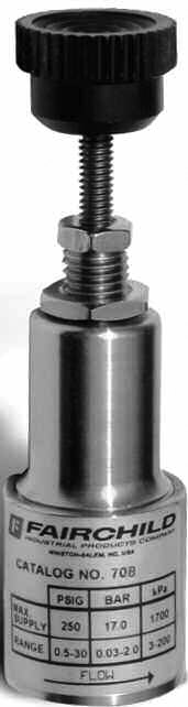 MODEL 70B PNEUMATIC 0-15 PSIG SUBMINIATURE REGULATOR