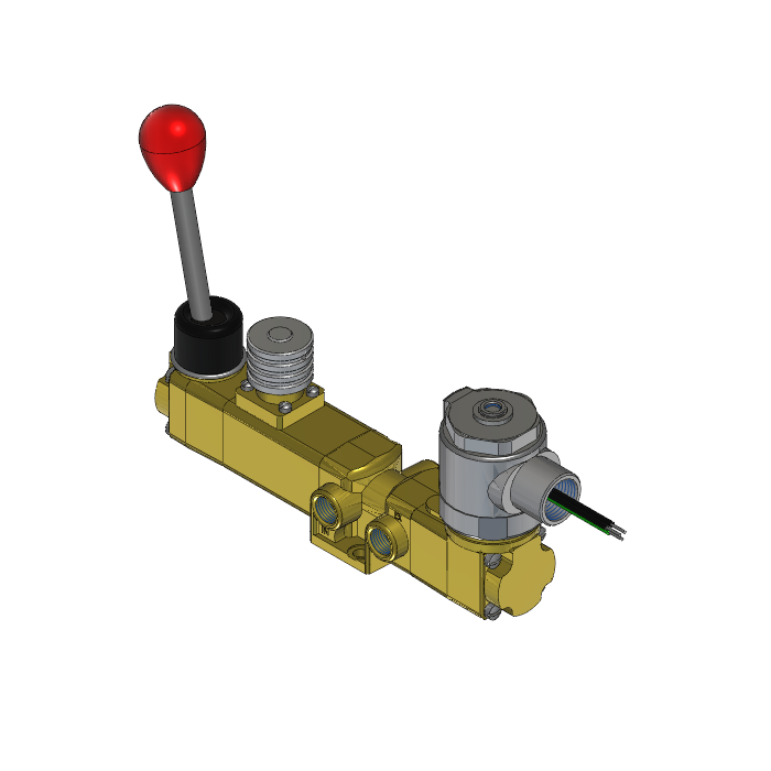 VALVE, 3-WAY, BRASS, 12VDC