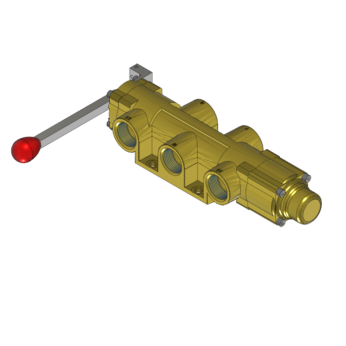 VALVE, 4-WAY, BRASS