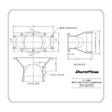 DuroFlow Port Connector for DuroFlow Model 4512 - Long - 6" Line Size -2