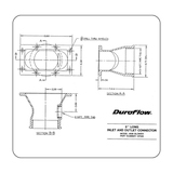 DuroFlow Port Connector for DuroFlow Model 4509 - Long - 5" Line Size-2