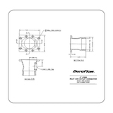 DuroFlow Port Connector for Model 4506 - Long - 4" Line Size-2