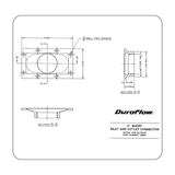 DuroFlow Port Connector for DuroFlow Model 4509 - Short - 4" Line Size-2