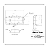 DuroFlow Port Connector for DuroFlow Model 4512 - Short - 6" Line Size -2